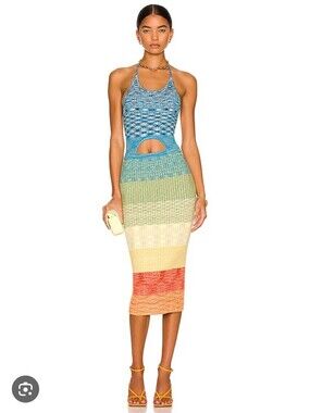 STAUD | Dresses | Staud Wells Embroidered Midi Dress | Poshmark